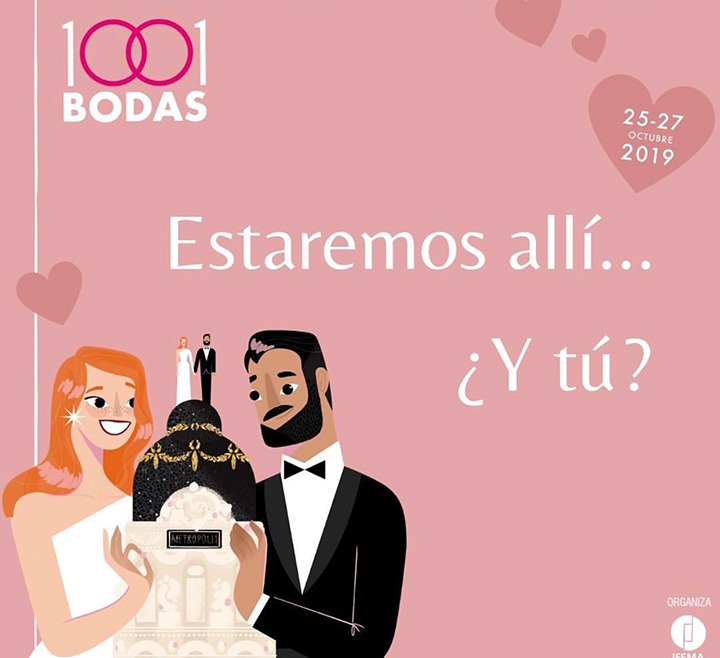 Invitadas y novias Madrileñas,  del 25-28 de octubre nos podréis visitar en Ifema Madrid 1001 Bodas